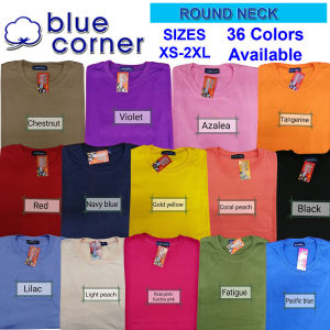BLUE CORNER ROUND NECK T-SHIRT FOR MEN AND WOMEN 36 COLORS AVAILABLE SIZE XS-2XL