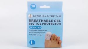 Big Toe Protector 10PCS Breathable Gel Toe Cap Silicone Toe Cover Sleeves with Holes Provides Relief from Missing or Ingrown Toenails Corns Blisters Hammer Toes Reduce Friction