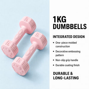 1/2/3KG 2PCS PVC Hex Anti-Roll Dumbbell Anti-Slip Handle Portable Home Workout for Men Women