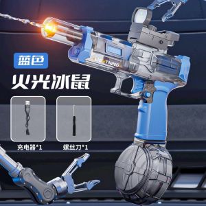 Đồ chơi Sung Phun Nước Thế Hệ Mới Hiêu Ứng Tia Lửa Điện Tự Động Cỡ lớn pin sạc có kính ngắm . Đồ chơi giải trí mùa hè trung thu cho bé đồ chơi