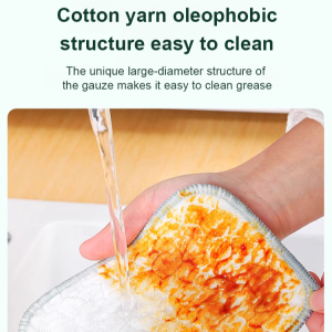 Dishwasher Oil Absorption Good for Cleaning Dish Towel High Friction Thickening Wipe a Pan Double-sided