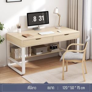 โต๊ะทำงาน โต๊ะทำการบ้าน สำหรับนั่งทำงาน วางคอมพิวเตอร์ Computer Desk ขนาด120cm