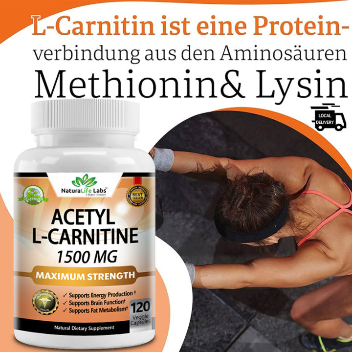 อาหารเสริม Acetyl L-Carnitine ประสิทธิภาพสูง 1500 มก. รองรับการเผาผลาญ ...