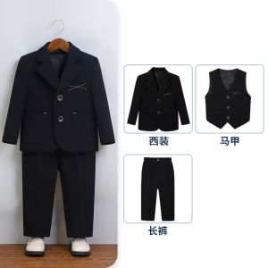 9Sbird 3PCS ชุดสูทสำหรับเด็กเสื้อเด็กผู้ชายวันเกิดงานแต่งงาน Pageboy การแสดงเปียโนการพูดของโฮสต์สีบริสุทธิ์