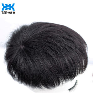 TSE Middle-aged Man Wig real hair made man wig handmade Dad wigs natural short hair natural/realistic/breathable