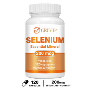 Selenium Thyroid Support Supplement - 200 mcg of selenium per serving antioxidant supplement and natural immune booster for adults