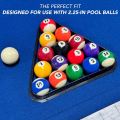 Segitiga Billiard Ukuran Bola 1 6/8" Segitiga Bola Billiard 1 6/8" Bahan Plastik Tebal Kuat Hitam. 