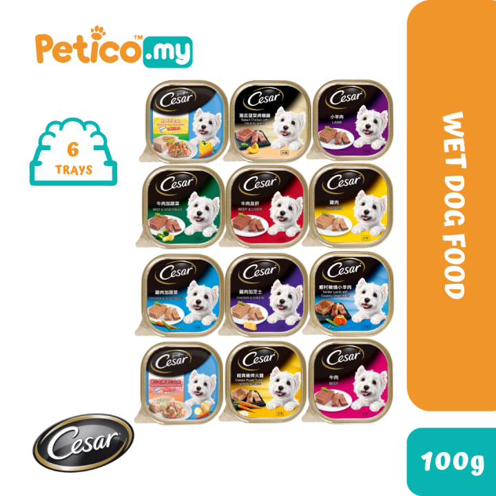 Cesar 100gx6 Wet Dog Food (lamb / chicken / beef / Salmon) Lazada