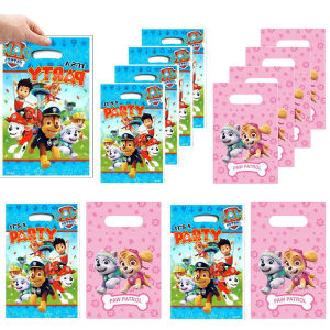 10/20/30pcs PAW Patrol Gift Bags With Handle Goodie Bags For Kids Boys Girls Birthday Party Favors Supplies Candy Gift Bag