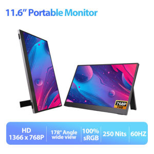 AHXJKA 15.6 Table Portable Monitor FHD 1080P IPS Second Screen HDMI USB C Gaming Monitor With TouchScreen For MAC Phone Xbox PS5 Switch