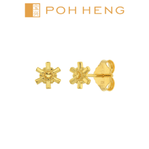 Poh Heng Jewellery 22K Nautical Earrings in Yellow Gold [Price By Weight]