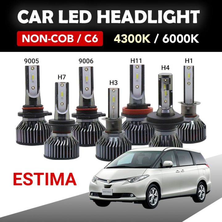 (TOYOTA) Estima 2PCS Car LED Mini Headlight Foglight Replacement Hi/Lo ...