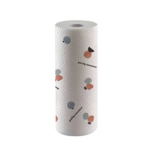 50 Pcs Washable Printing Lazy Rag Roll Kitchen Non-Woven Towels Wet And Dry Cleaning Paper Disposable Dish Cloth