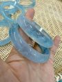 [HÀNG XỊN TỰ NHIÊN CÓ KIỂM ĐỊNH] VÒNG TAY ĐÁ AQUA MARINE THIÊN NHIÊN XANH NGỌC SIZE 55 - 62 BẢN HẸ -  NGUYÊN KHỐI CÓ GIẤY KIỂM ĐỊNH CHẤT LƯỢNG ĐÁ HÌNH CHỤP THẬT TỪ PHÚC AN STORE. 