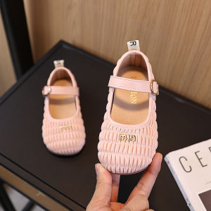 [Free Shipping] Spring Girls Leather Shoes ChildrenS Princess Flats Baby Comfortable Loafers Korean-Style ChildrenS Leather Shoes