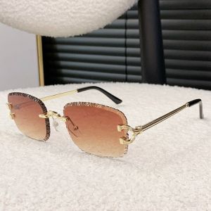 GORGE Kính râm gradient Kính râm không gọng Màu chuyển sắc Gọng kính không viền Kính râm thời trang Thời trang Kính râm gọng không đều Kính râm vuông Phụ nữ