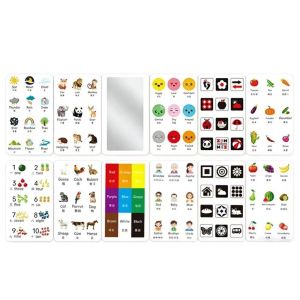 IPIE2 Creative Baby Cognitive Card Double Sided Cartoon Digital Animal Card Interactive Card Vertical Screen Sight Words Cards Preschool Education
