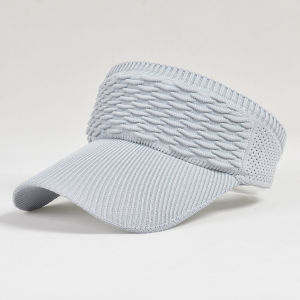 Gratis Ongkir - Topi Tennis Rajut / Sun Visor Hat Korea Style / Topi Fashion Rajut Motif Anyaman