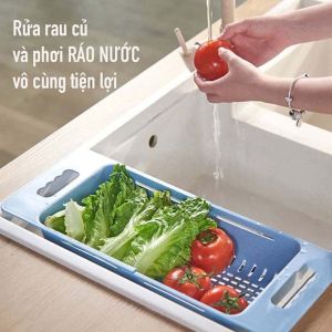 Khay gác bồn rửa chén bát thông minh Rổ nhựa Việt Nhật