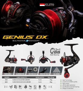 REEL ELITO GENIUS DX 800 PH (POWER HANDLE) SW (SALT WATER)