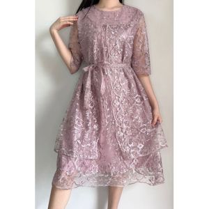 Ken-166: Dress Kondangan Wanita Korea & Dress Pesta Premium A Line