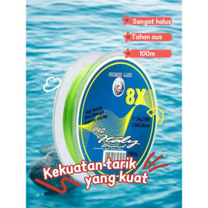 PHOENIX LAND Senar Pancing Panjang 100M Braided Fishing Line Super Kuat & Anti Putus Bahan PE