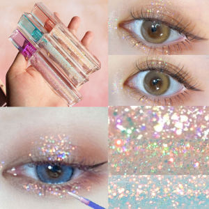 Multifunctional Shimmer Broken Diamonds Liquid Eyeshadow lip Glaze Eyeliner Silkworm Eye Sequins Pen Brighten Shiny Party Makeup