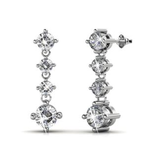 Her Jewellery Amanda Earrings - Luxury Crystal Embellishments plated with 18K Gold