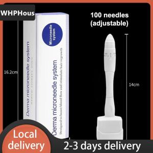 [COD] WHPHous Ship within 24 hours Disposable Skin Puncture Needle Stamp Style Scalp Stamp Rolling Needle Micro Needle Machine 100 140 Needles Adjustable