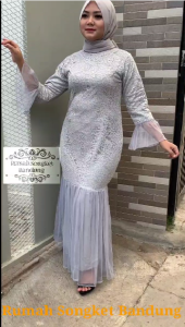 (BISA COD) FATIMAH DUYUNG DRESS/GAMIS SYARI MODIS/DRESS BRUKAT/DRESS PESTA/DRESS CANTIK MEWAH/RUMAH KEBAYA BANDUNG/GALLERY KEBAYA / RUMAH SONGKET BANDUNG / RUMAH KEBAYA BANDUNG