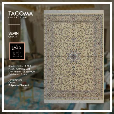 Karpet Lantai Jumbo Motif Design Persian Iran Premium Klasik Tacoma Sevin 300x400 Cm