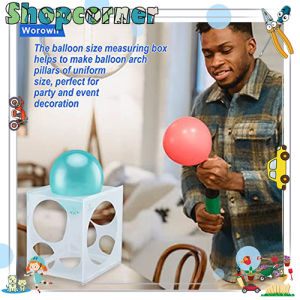 2-10 Inch Kotak Pengukur Balon Ukuran/11 Holes Collapsible Balloon Sizer Measuring Box