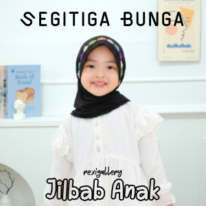 JILBAB SEGITIGA ANAK TK PAUD VARIASI PED BUNGA - KERUDUNG SEGITIGA PET ANTEM ANAK PEREMPUAN - HIJAB SEGI TIGA