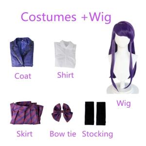 Shouko Komi Skirt Set Anime Komi Cant Communicate Komi san wa Comyushou desu Cosplay Costume High School Uniform Purple Wig h2610