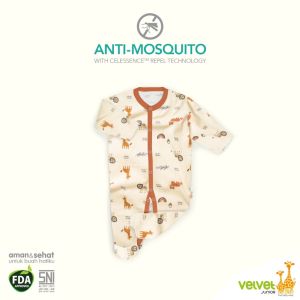 VELVET JUNIOR ANTI MOSQUITO SLEEPSUIT DREAMWEAR TUTUP KAKI SLEEPSUIT ANAK BAJU TIDUR ANAK