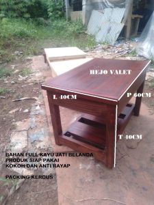 TERMURAH MEJA SERBAGUNA MEJA AQUARIUM MEJA TAMU FULL KAYU JATI BELANDA SIAP PAKAI PANJANG 60CM LEBAR 40CM TINGGI 40CM