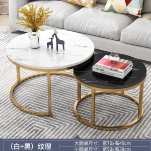 Reception table โต๊ะรับแขก โต๊ะกลาง โต๊ะกาแฟ โต๊ะกลม โต๊ะกลางโซฟา โต๊ะกลมลายหินอ่อน ลายหินอ่อนโครงขาสแตนเลสสีทอง
