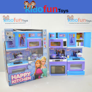 Mainan Happy Kitchen Set Masak Masakan Anak Lemari Oven / Lemari Kulkas Set ada Suara dan Lampu Kompor