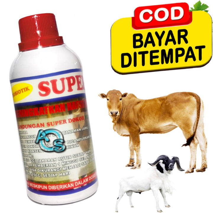 Vitamin Nafsu Makan Sapi Kambing Domba Kuda Kerbau Obat Penggemuk Super Dokoh 500 ml Superior Nutrition Completed Formula