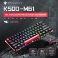 MACHENIKE K500 M61 Analog Magnetic Switch Mechanical Keyboard 8000 Hz Polling Rate RBT Wired keyboard Adjustable Key Travel RGB Backlit Aluminum Top Plate 61 Keys Gaming Keyboard Support Driver. 