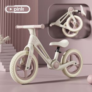 Foldable Baby Bike Baby Balance Bike Adjustable Height 2 wheels Push Bike for Kids Folding Bike