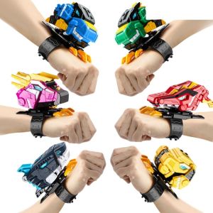 YAOO Ruper Dinosaur Miniforce Watch Toy Transforming Mecha Robot Mini Secret Service Watch Creative Action Figures Watch Deformation Toy Kids Gifts