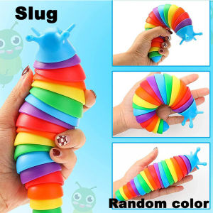 Baby Toys Rainbow Twisting Caterpillar Relieve Stress Toy Anti-Anxiety Slug Sensory Toys for Kids Boys Girls