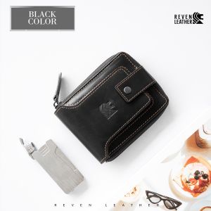 Dompet Kulit Pria Dompet Resleting Pria Cowok Model Terbaru Reven Gerald Wallet Kulit Sapi