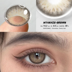 【COD】Softlens Brown 1sepasang/2cps MYAKHIE Lensa Kontak Softlens Normal Contact Lens Softlen Gray Warna Soflens Soflen