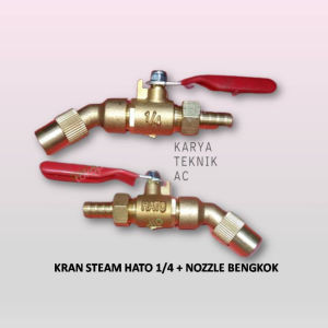 KRAN STEAM HATO 1/4 + NOZZLE BENGKOK KRAN STEAM AC