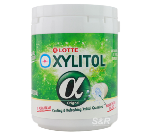Lotte Xylitol Gum Original 86g - Sugar-Free Mint Flavor for Fresh Breath & Long-Lasting Taste - Convenient 86g Resealable Pack