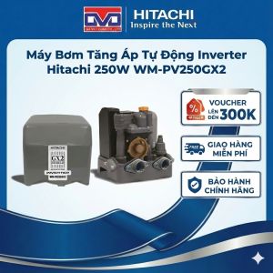 Máy bơm nước tăng áp tự động HITACHI Inverter 250W - WM_PV250GX2GROVN | Hàng chính hãng Bảo hành trọn gói