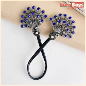 E.B.【Ready in Stock】 Retro Temperament Peacock Plate Hairpin Lazy Persons Hair Accessory Hair Styling Tool