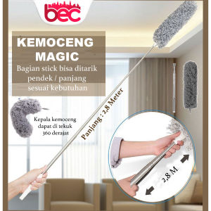 [BEC] Kemoceng Microfiber 280cm Tarik Tekuk Panjang Alat Pembersih Langit-Langit Rumah